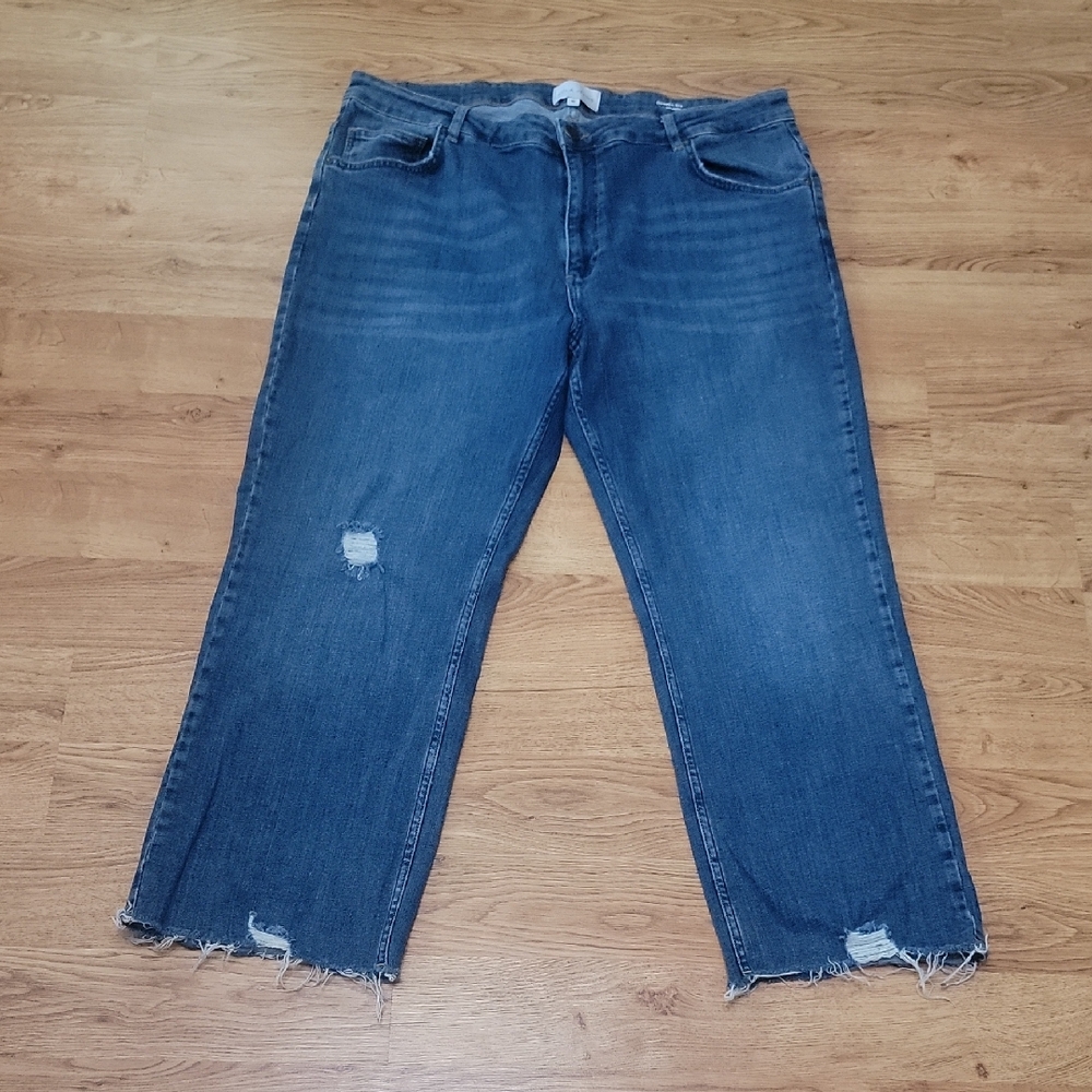 Lola Jeans Denver Dis Straight Leg Distressed Jeans Size 36